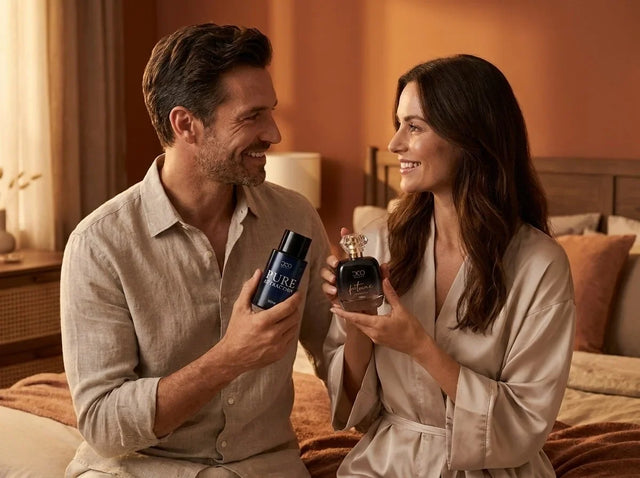 Foto com PURE ATTRACTION (eau de parfum) 100ml e FORTUNE INTENSE (eau de parfum) 100ml DeoBeauty
