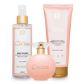 Kit completo Del'Luxe  - (perfume 100 ml + hidratante 200 ml + body splash 200 ml)