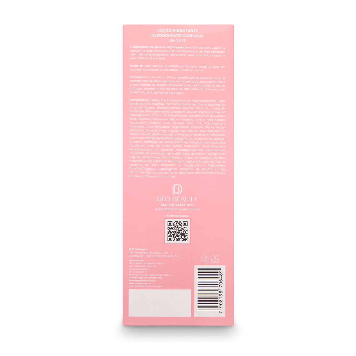 DEL'LUXE (loção hidratante) 200ml