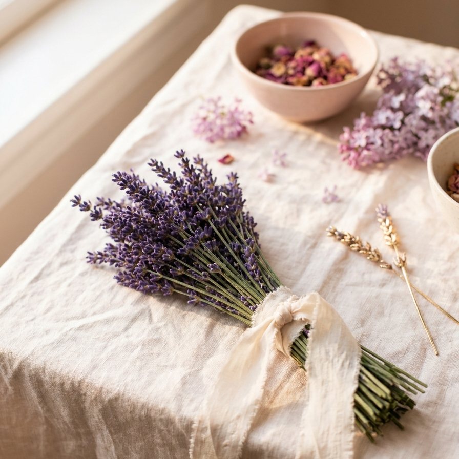Ilustração da lavanda, nota de saída do Perfume Dynastie