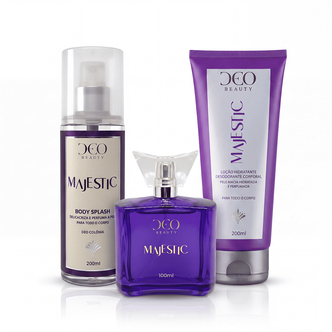 Kit Completo Majestic - (Perfume 100 ml + Hidratante 200 ml + Body Splash 200 ml)