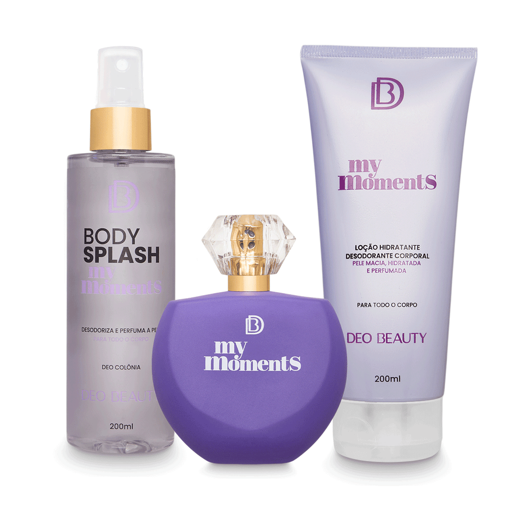 Kit completo My Moments - (Perfume 100 ml + Hidratante 200 ml + Body Splash 200 ml)