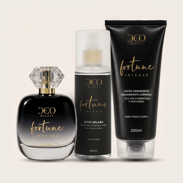 deo-padronizada | Kit completo Fortune Intense - (perfume 100 ml + hidratante 200 ml + body splash 200 ml)
