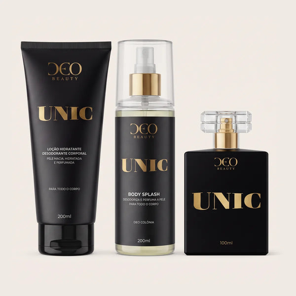 deo-padronizada | Kit completo unic - (perfume 100 ml + hidratante 200 ml + body splash 200 ml)
